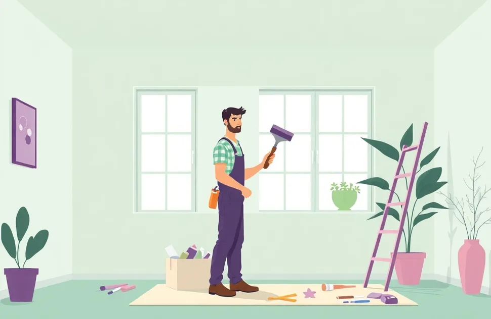 Intérieur rénové après travaux de peinture à Strasbourg