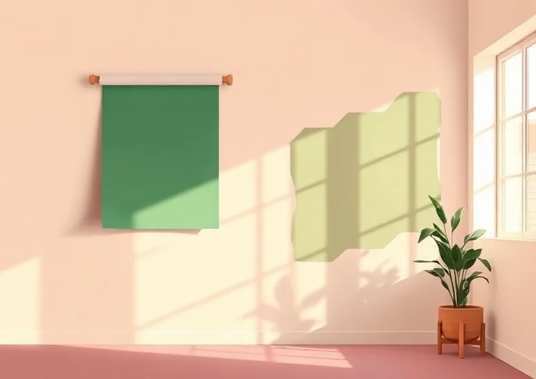 Pose de papier peint, rouleau et brosse à maroufler